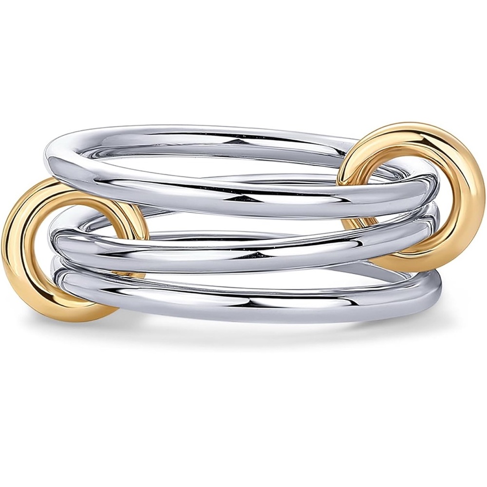 Elegant Silver and Gold Women's Ring